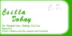 csilla dobay business card